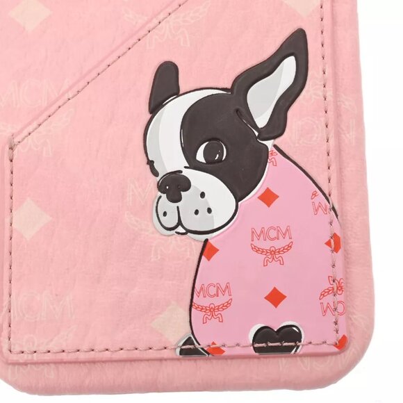 MCM iPhone13 Pro French Bulldog Smartphone Case Visetos Pink - Picture 10 of 12